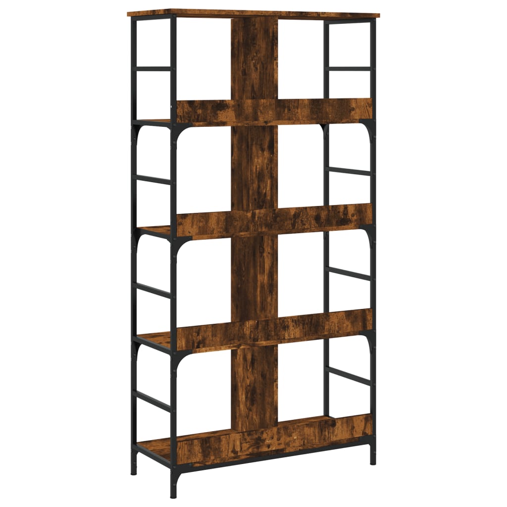 vidaXL Bücherregal Räuchereiche 78,5x33x153 cm Holzwerkstoff