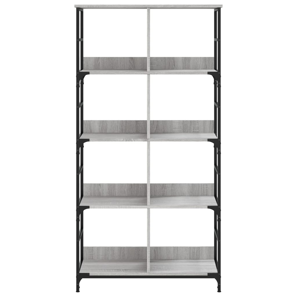 vidaXL Bücherregal Grau Sonoma 78,5x33x153 cm Holzwerkstoff