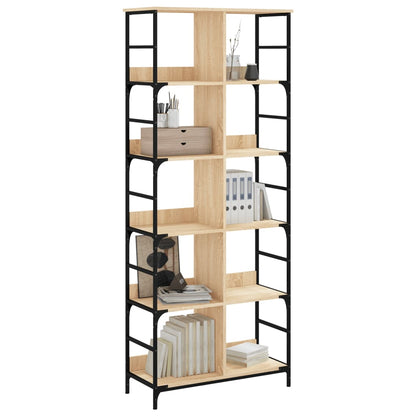 vidaXL Bücherregal Sonoma-Eiche 78,5x33x188,5 cm Holzwerkstoff