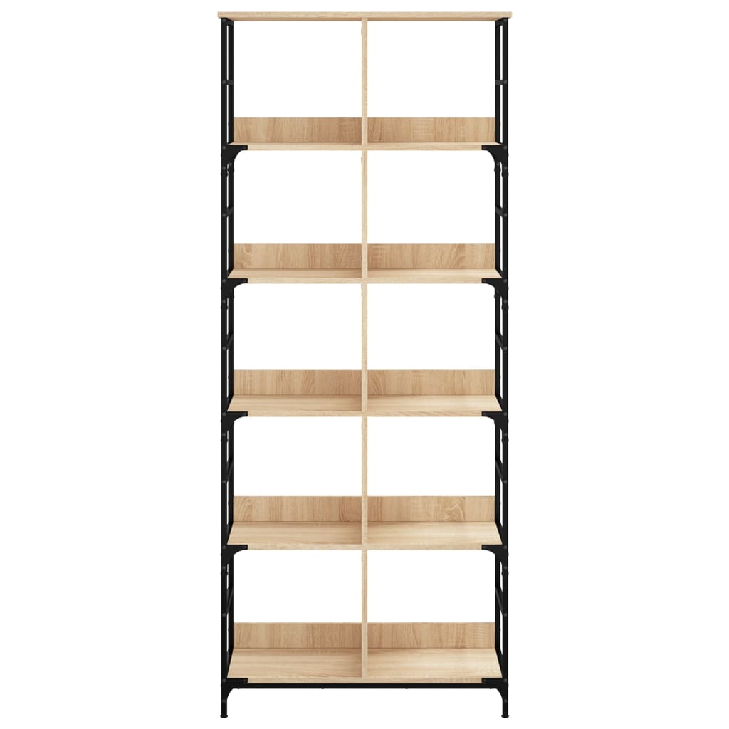 vidaXL Bücherregal Sonoma-Eiche 78,5x33x188,5 cm Holzwerkstoff