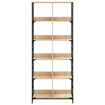 vidaXL Bücherregal Sonoma-Eiche 78,5x33x188,5 cm Holzwerkstoff