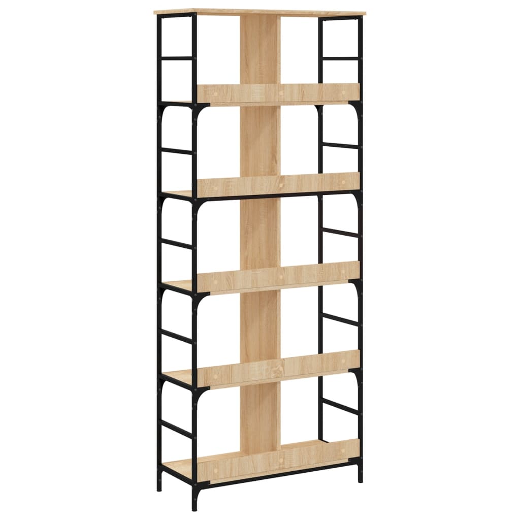 vidaXL Bücherregal Sonoma-Eiche 78,5x33x188,5 cm Holzwerkstoff