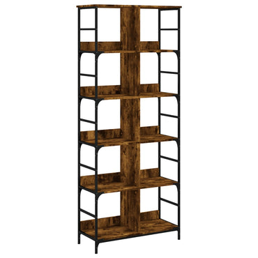 vidaXL Bücherregal Räuchereiche 78,5x33x188,5 cm Holzwerkstoff