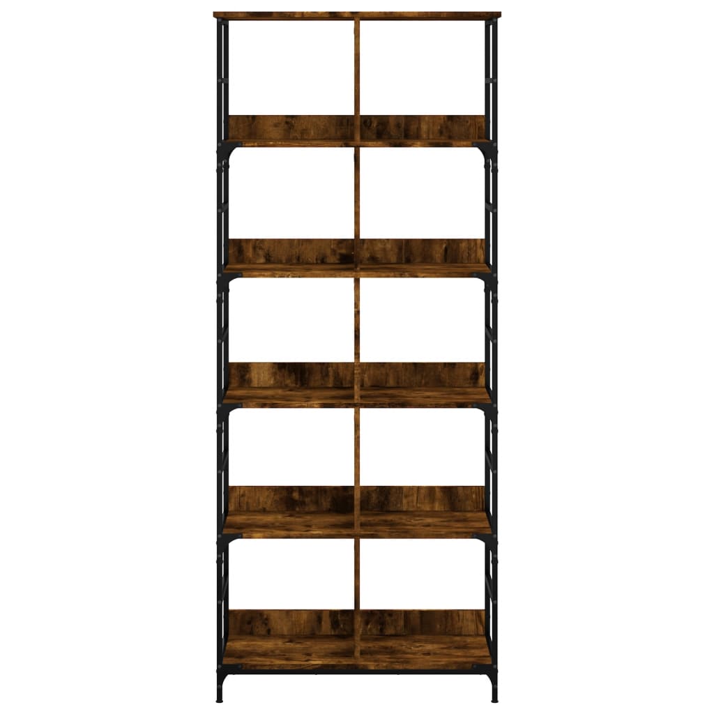 vidaXL Bücherregal Räuchereiche 78,5x33x188,5 cm Holzwerkstoff