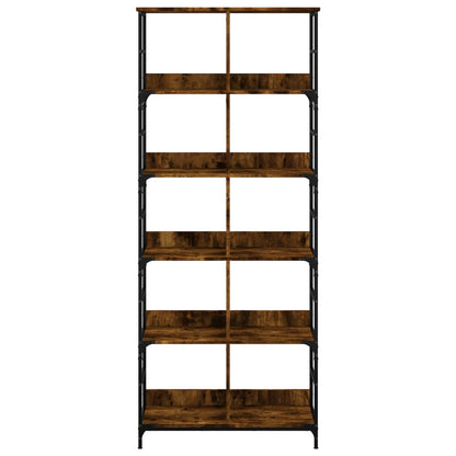 vidaXL Bücherregal Räuchereiche 78,5x33x188,5 cm Holzwerkstoff