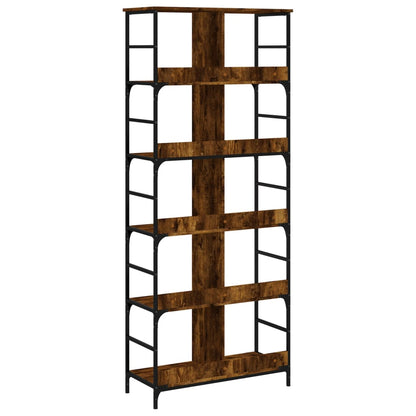 vidaXL Bücherregal Räuchereiche 78,5x33x188,5 cm Holzwerkstoff