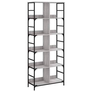 vidaXL Bücherregal Grau Sonoma 78,5x33x188,5 cm Holzwerkstoff