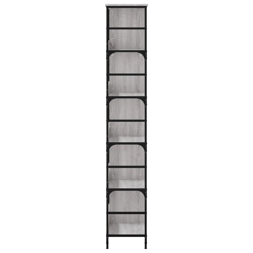 vidaXL Bücherregal Grau Sonoma 78,5x33x188,5 cm Holzwerkstoff