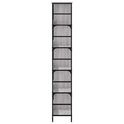 vidaXL Bücherregal Grau Sonoma 78,5x33x188,5 cm Holzwerkstoff