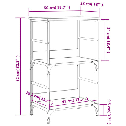 vidaXL Bücherregal Sonoma-Eiche 50x33x82 cm Holzwerkstoff