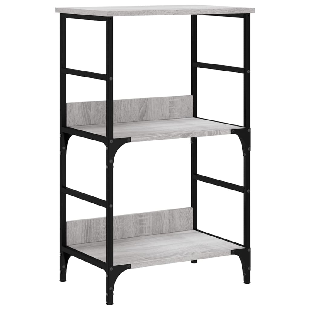 vidaXL Bücherregal Grau Sonoma 50x33x82 cm Holzwerkstoff