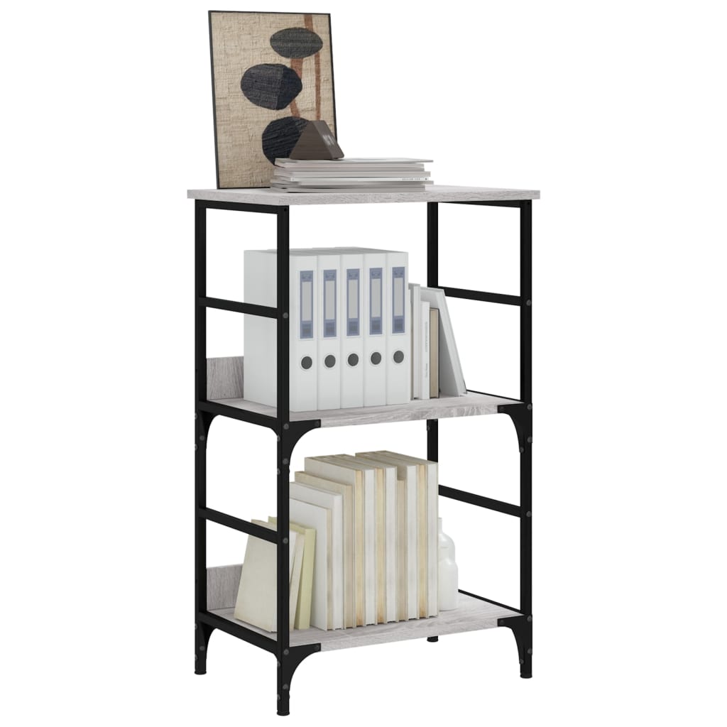 vidaXL Bücherregal Grau Sonoma 50x33x82 cm Holzwerkstoff