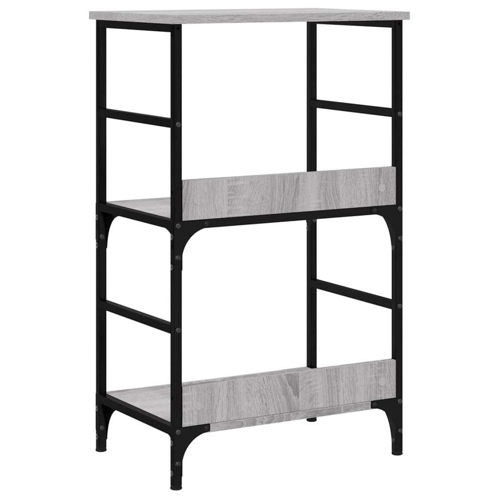 vidaXL Bücherregal Grau Sonoma 50x33x82 cm Holzwerkstoff