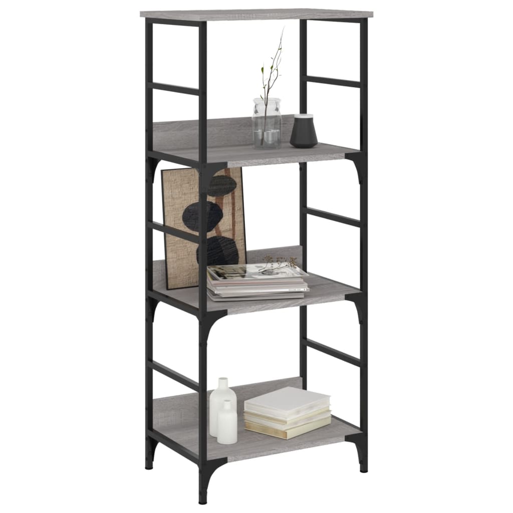 vidaXL Bücherregal Grau Sonoma 50x33x117,5 cm Holzwerkstoff