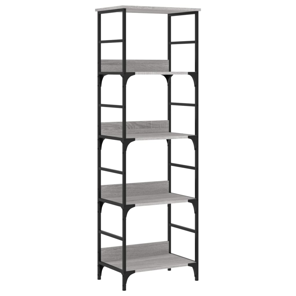 vidaXL Bücherregal Grau Sonoma 50x33x153 cm Holzwerkstoff