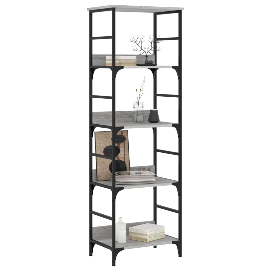 vidaXL Bücherregal Grau Sonoma 50x33x153 cm Holzwerkstoff