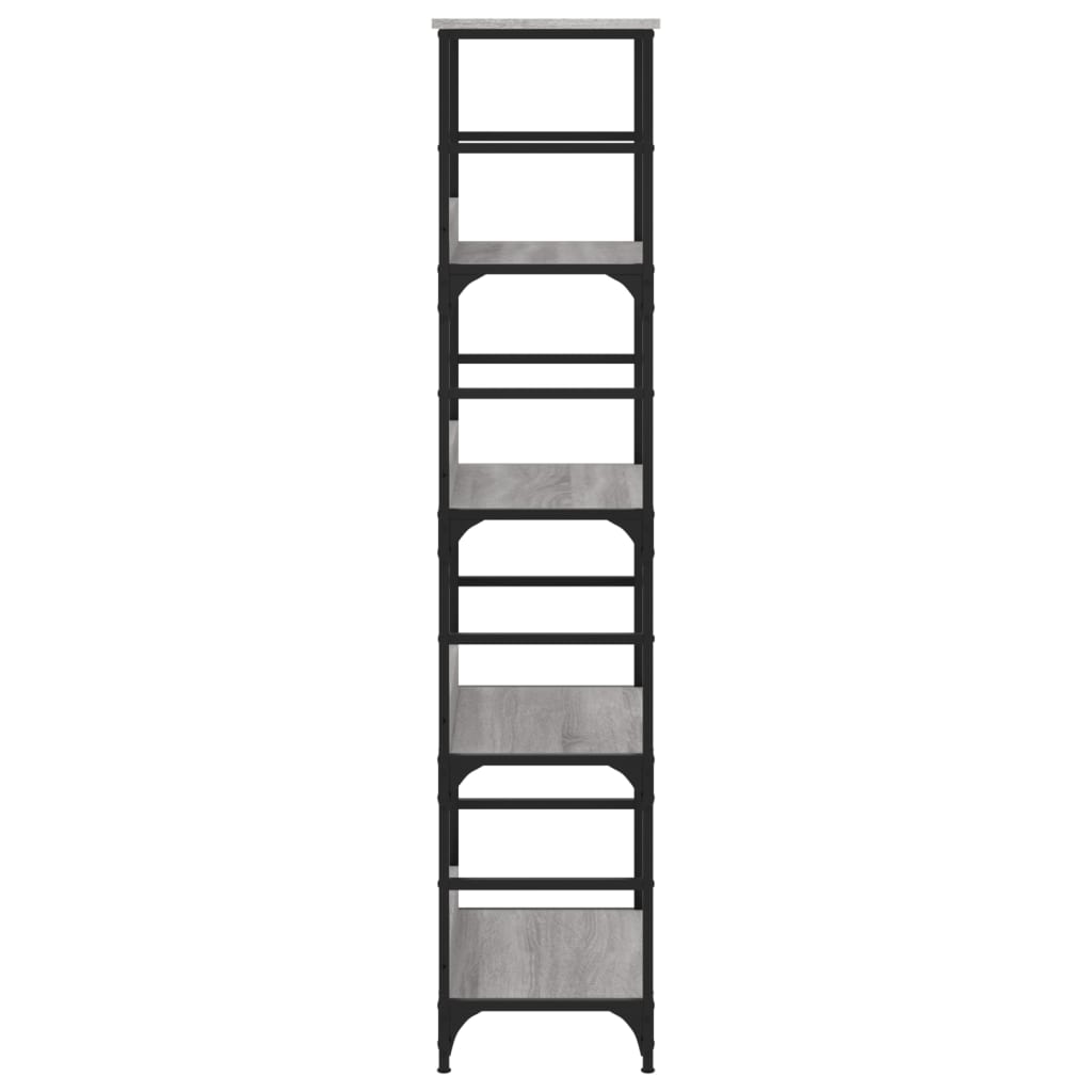 vidaXL Bücherregal Grau Sonoma 50x33x153 cm Holzwerkstoff