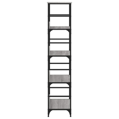 vidaXL Bücherregal Grau Sonoma 50x33x153 cm Holzwerkstoff