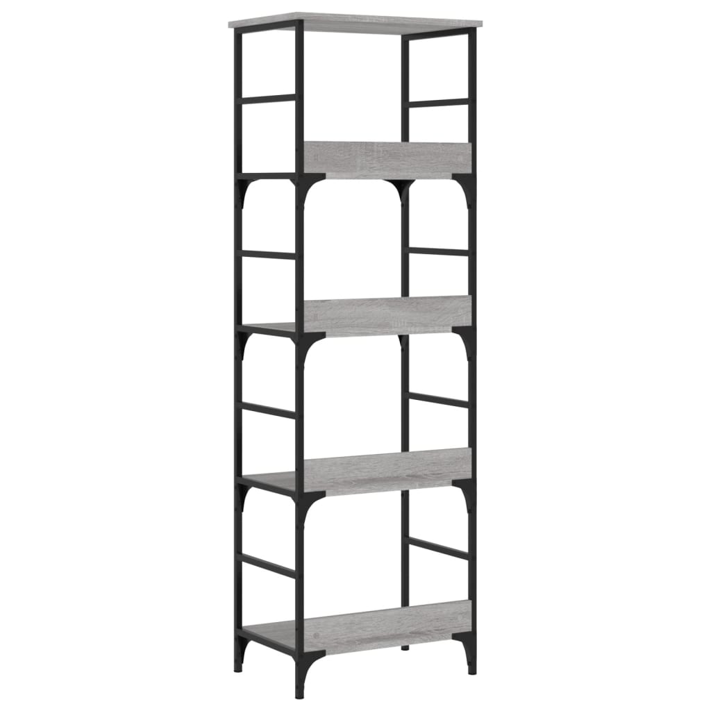 vidaXL Bücherregal Grau Sonoma 50x33x153 cm Holzwerkstoff