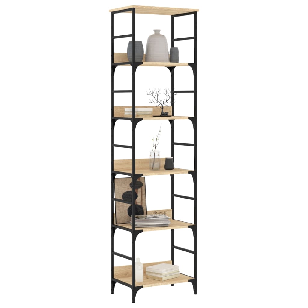vidaXL Bücherregal Sonoma-Eiche 50 x 33 x 188,5 cm Holzwerkstoff
