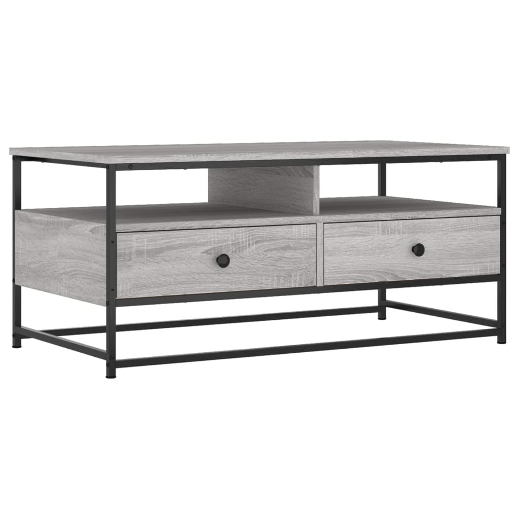 vidaXL Couchtisch Grau Sonoma 100x51x45 cm Holzwerkstoff