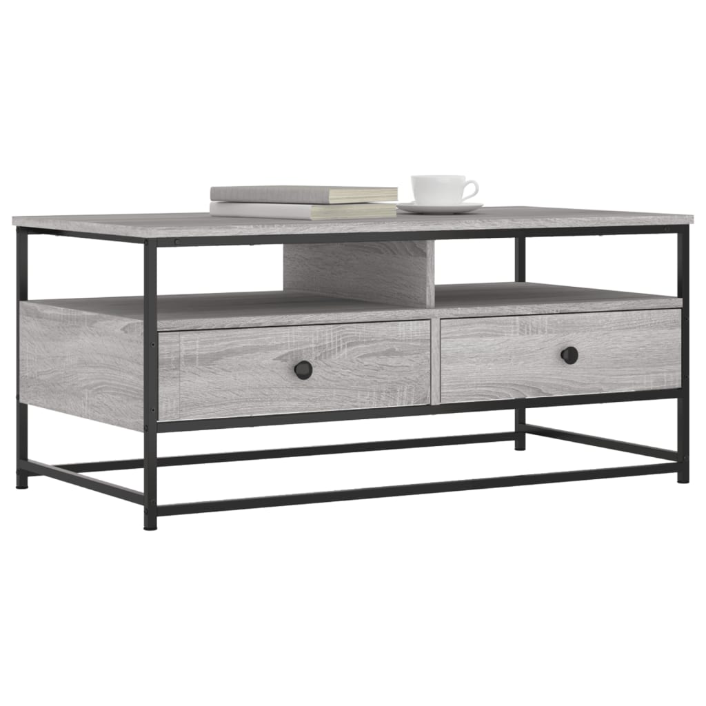 vidaXL Couchtisch Grau Sonoma 100x51x45 cm Holzwerkstoff