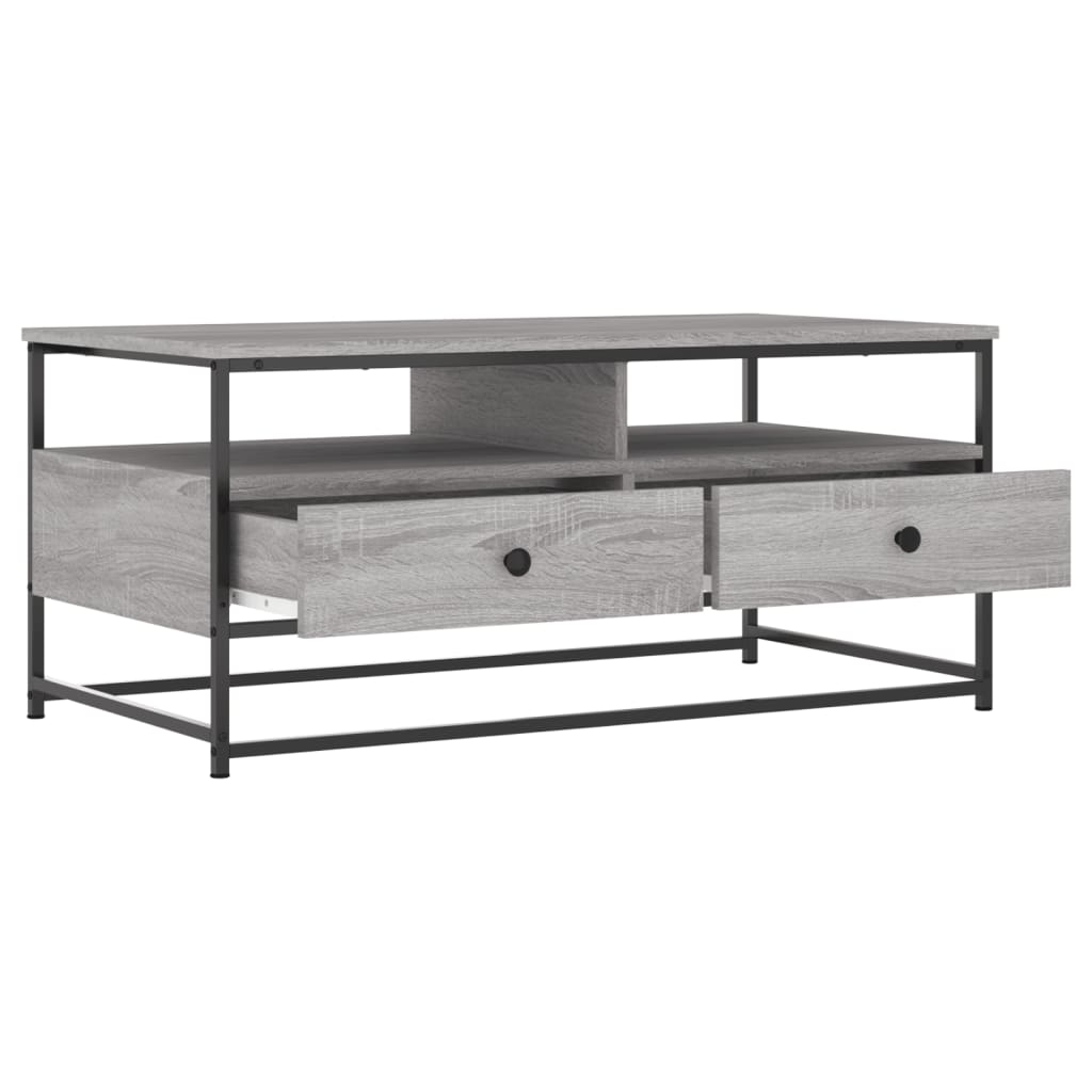 vidaXL Couchtisch Grau Sonoma 100x51x45 cm Holzwerkstoff