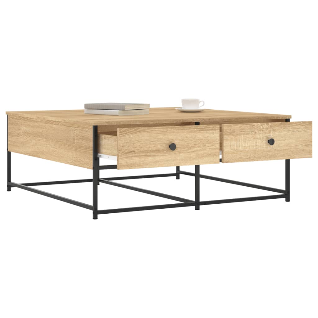 vidaXL Table basse chêne Sonoma 100x99x40 cm aggloméré