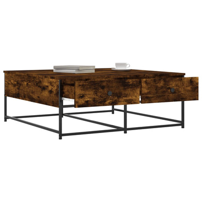 vidaXL Couchtisch Räuchereiche 100x99x40 cm Holzwerkstoff