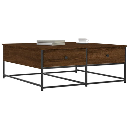 vidaXL Table basse marron aspect chêne 100x99x40 cm Bois d'ingénierie
