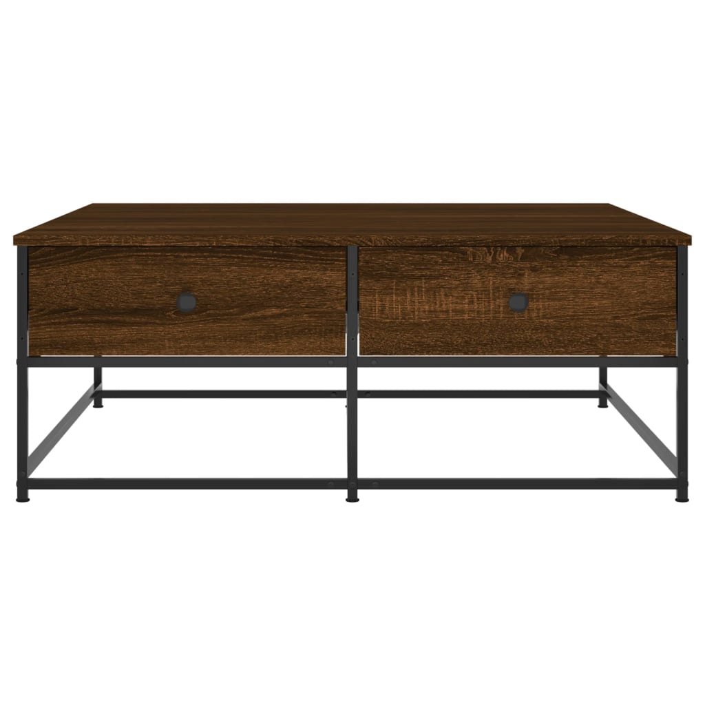 vidaXL Table basse marron aspect chêne 100x99x40 cm Bois d'ingénierie