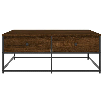 vidaXL Table basse marron aspect chêne 100x99x40 cm Bois d'ingénierie