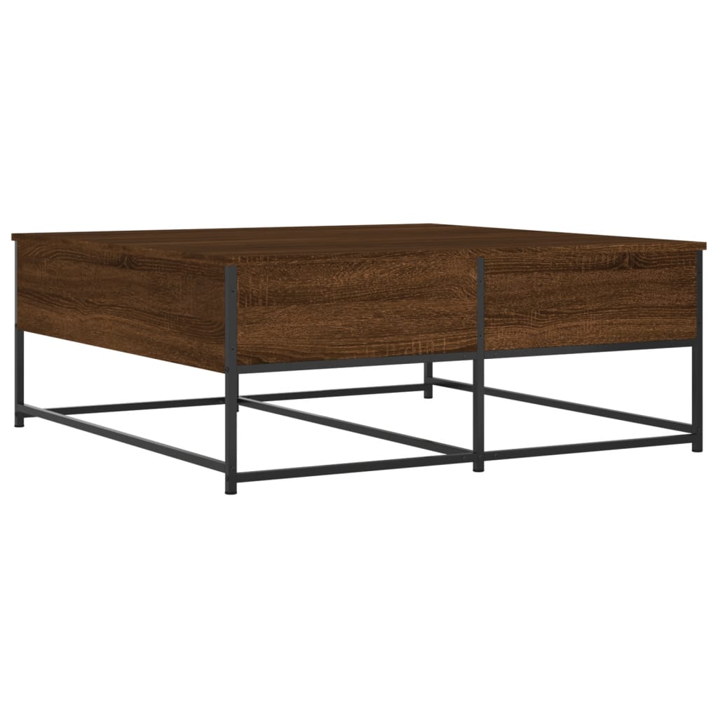 vidaXL Table basse marron aspect chêne 100x99x40 cm Bois d'ingénierie