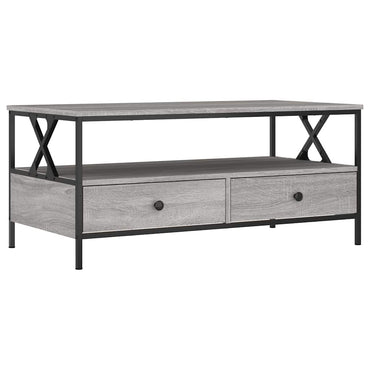 vidaXL Table basse gris Sonoma 100x51x45 cm Aggloméré