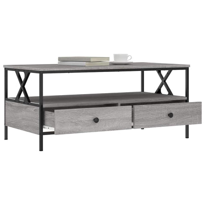 vidaXL Table basse gris Sonoma 100x51x45 cm Aggloméré
