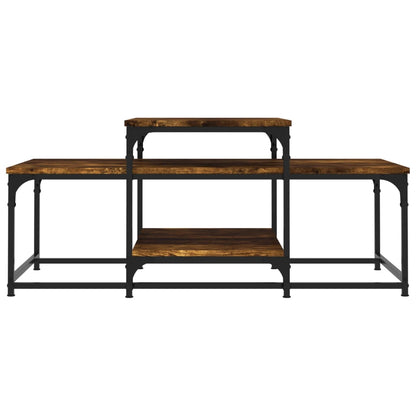 vidaXL Table basse chêne fumé 102x60x45 cm bois d'ingénierie