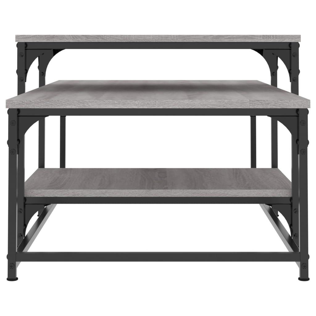 vidaXL Couchtisch Grau Sonoma 102x60x45 cm Holzwerkstoff