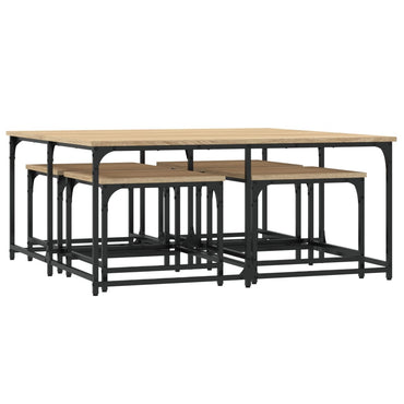 vidaXL Tables gigognes 5 pcs Aggloméré couleur chêne Sonoma