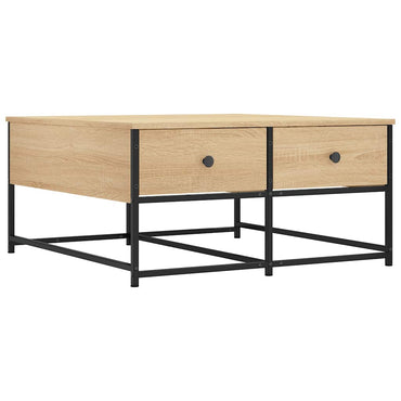 vidaXL Table basse chêne Sonoma 80x80x40 cm bois d'ingénierie