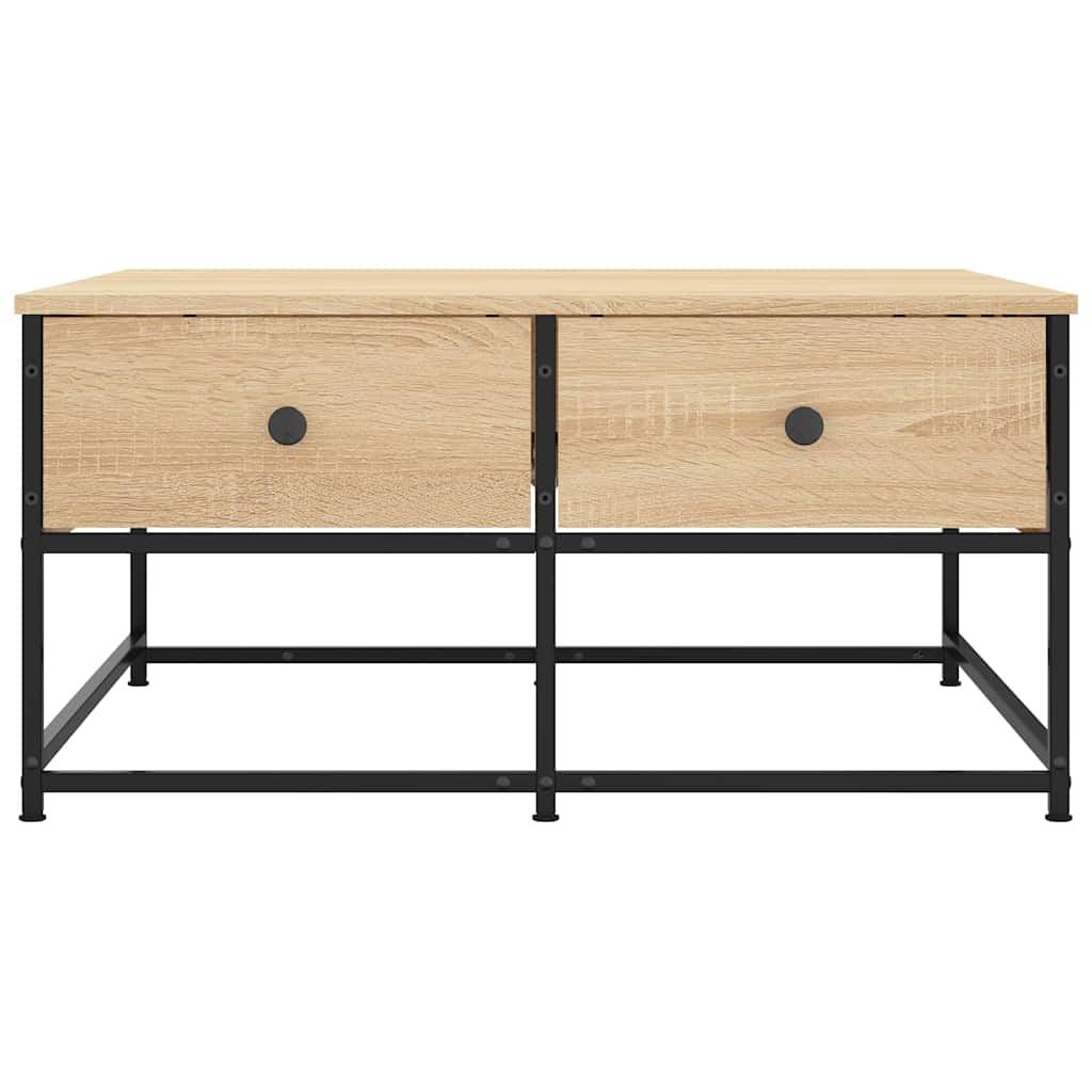 vidaXL Table basse chêne Sonoma 80x80x40 cm bois d'ingénierie