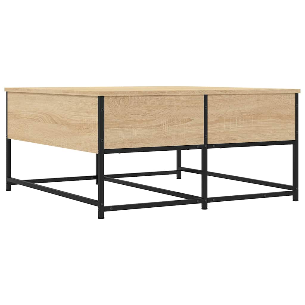 vidaXL Table basse chêne Sonoma 80x80x40 cm bois d'ingénierie