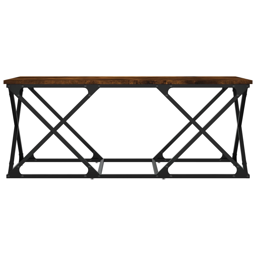 vidaXL Table basse chêne fumé 100x49x40 cm Bois d'ingénierie