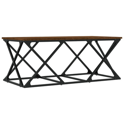 vidaXL Table basse marron aspect chêne 100x49x40 cm aggloméré