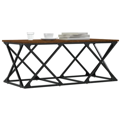 vidaXL Table basse marron aspect chêne 100x49x40 cm aggloméré