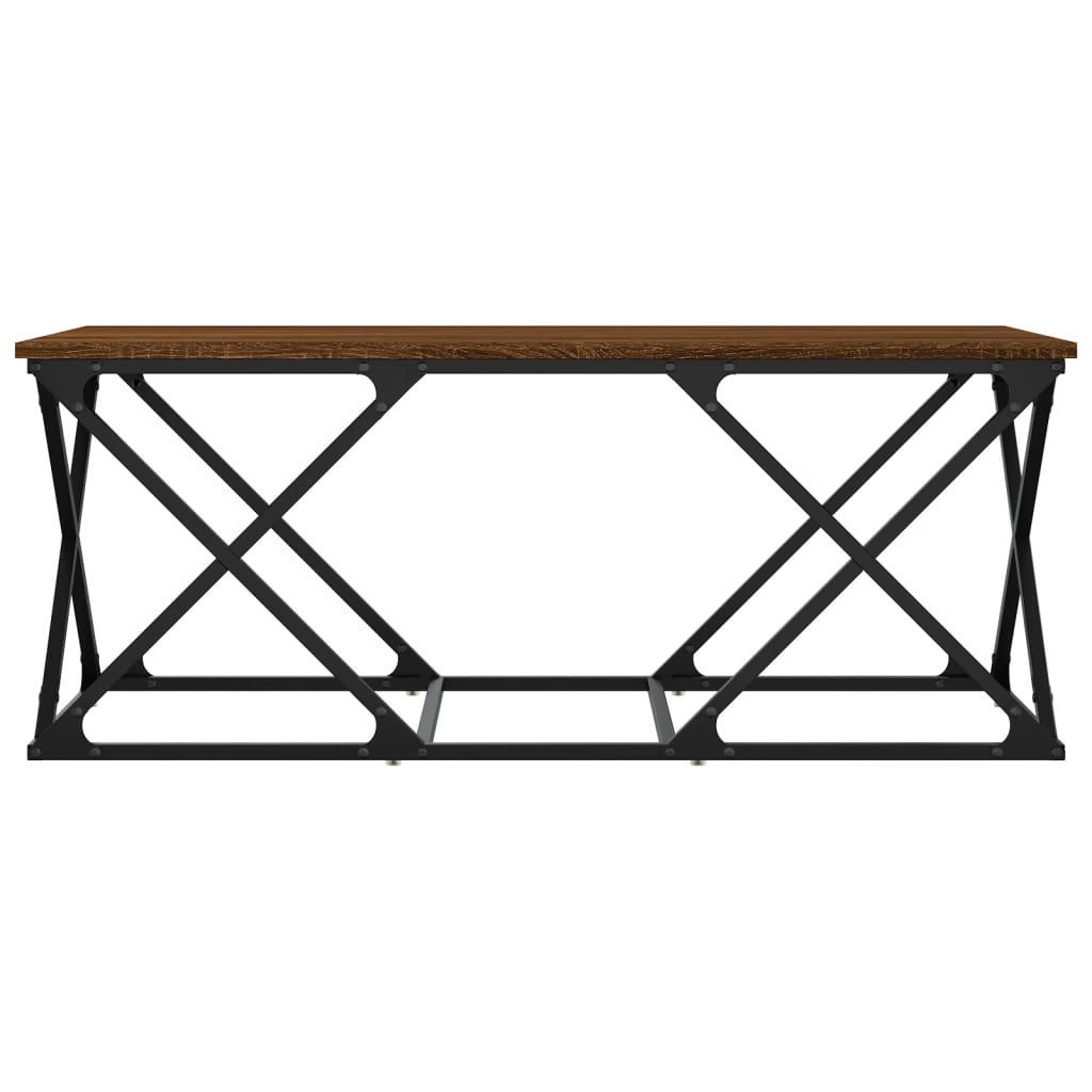 vidaXL Table basse marron aspect chêne 100x49x40 cm aggloméré