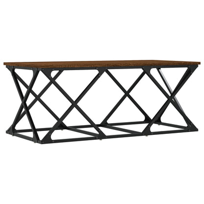 vidaXL Table basse marron aspect chêne 100x49x40 cm aggloméré