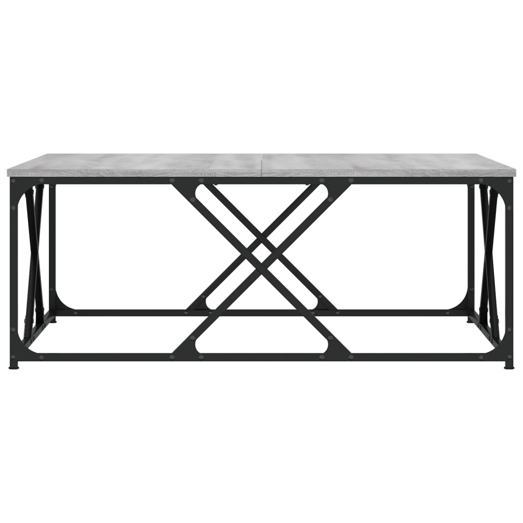 vidaXL Couchtisch Grau Sonoma 100x100x40 cm Holzwerkstoff