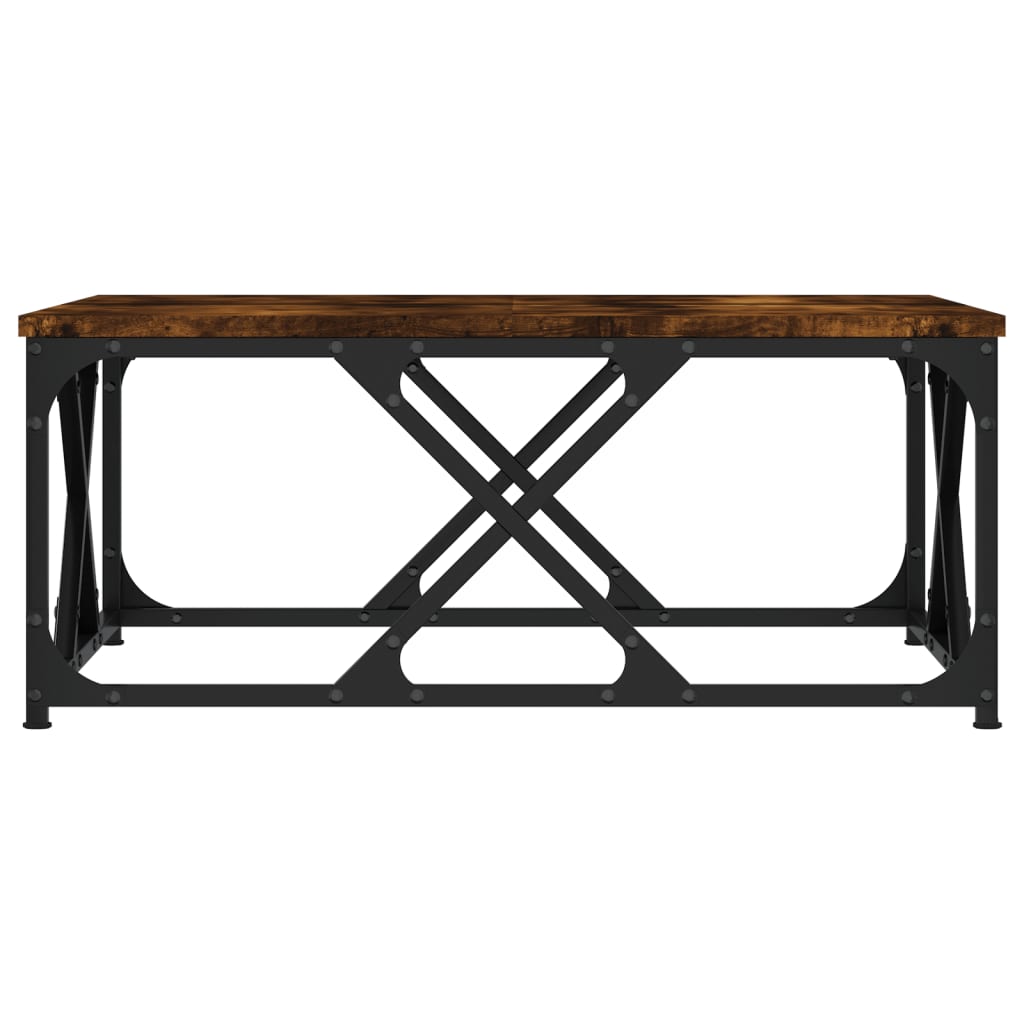 vidaXL Couchtisch Räuchereiche 70x70x30 cm Holzwerkstoff