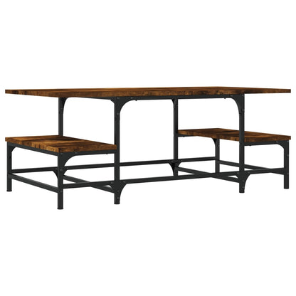 vidaXL Table basse chêne fumé 100x50,5x40 cm bois d'ingénierie