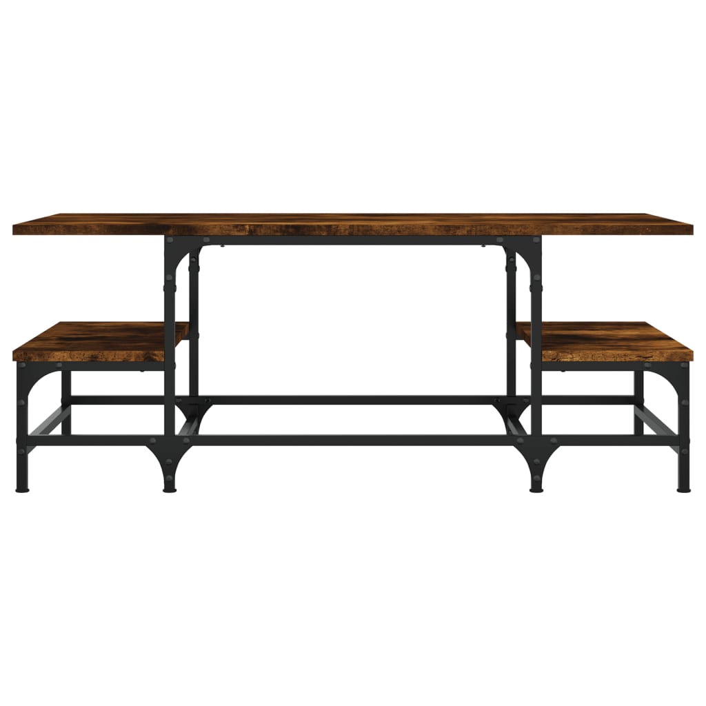 vidaXL Table basse chêne fumé 100x50,5x40 cm bois d'ingénierie